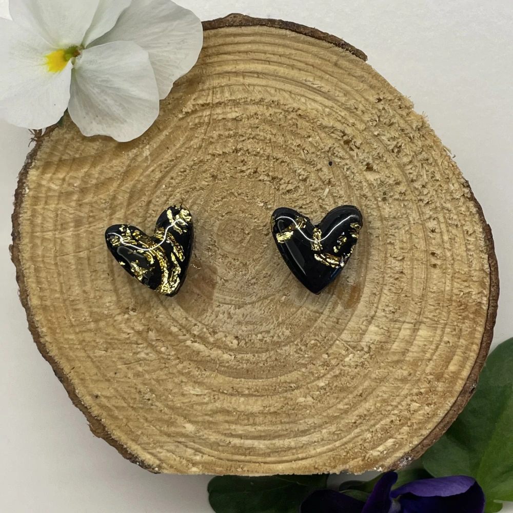 Srdíčka - Black and Gold